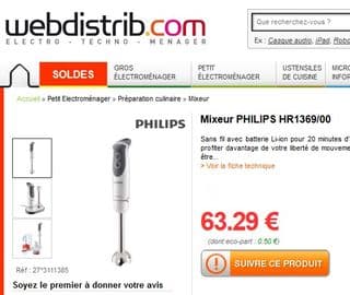 mixeur philips webdistrib