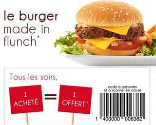 offre 1 Burger Flunch gratuit 