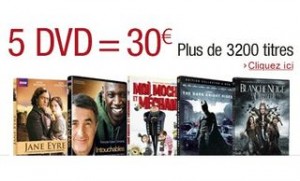offre speciale 5 DVD pour 30 euros