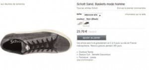 Baskets homme Schott 23,70 euros au lieu de 80 euros (livraison gratuite)