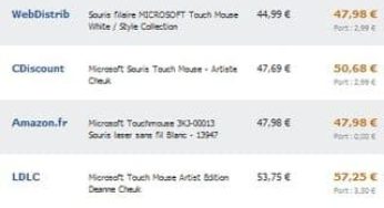 29 euros Souris Tactile Microsoft Touch Mouse Artist Edition (contre plus de 40 euros)