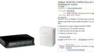 Offre 2 adaptateurs CPL Netgear 200 Mbit/s pour 19,99 euros