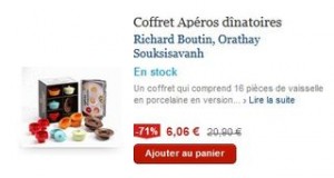 6 euros Coffret Aperos dinatoires recettes et16 pieces au lieu de 20 euros