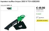 Moins de 28 euros l’aspirateur souffleur broyeur 2800 W au lieu de 49,90 euros (livraison gratuite)