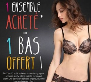 Lingerie : 1 bas offert pour 1 ensemble acheté / Vet’Affaires 