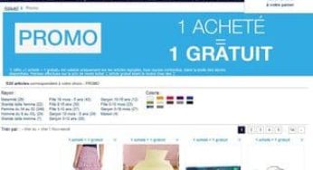 Kiabi : 1 acheté = 1 gratuit (dans la limite des stocks)