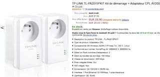 Moins de 20 euros les 2 Adaptateurs CPL avec prise intégrée TP-LINK AV200 (port inclus / au lieu du double)