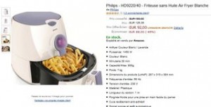 Promo Friteuse sans huile Philips Air Fryer à 92 euros