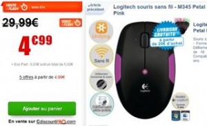 souris sans fil Logitech M345 a moins de 5 euros