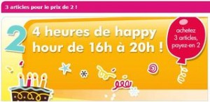 2 achetés = 1 gratuit sur MyToys de 16h à 20h 