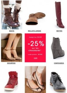 Moins 25% sur toutes les chaussures / Castaluna 