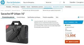 Moins de 14 euros la sacoche pour PC portable HP Urban 16″ (entre 20 et 29 euros ailleurs)