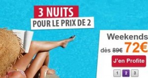 Séjours 3 nuits pour le prix de 2 (à partir de 72 euros les 3 nuits…) - Madame Vacances