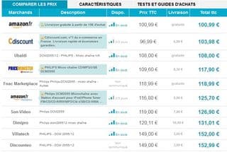 Microchaîne et Station d'accueil Philips DCM2055 la moins chère