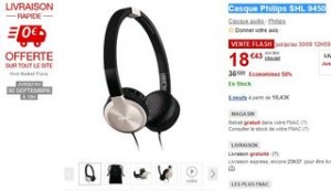 Moins de 19 euros le Casque Philips SHL 9450 