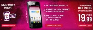 Offre Telib Virgin Mobile avec Smartphone