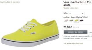 PROMO BASKETS VANS PAS CHERES