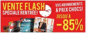 Vente flash abonnement magazines Via Presse