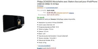 Vente flash Microchaîne / Station d'accueil Philips DCM2055