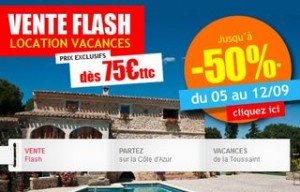 Vente flash location vacances 