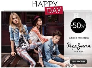 Vente flash vêtements Pepe Jeans à moitié prix