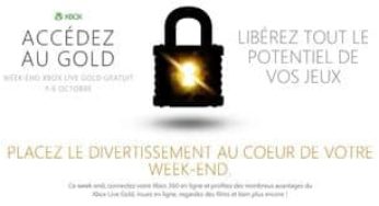 Xbox Live Gold gratuit du 1 au 4 octobre