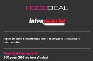 Bon d’achat 20 euros Intermarché pour 10 euros 