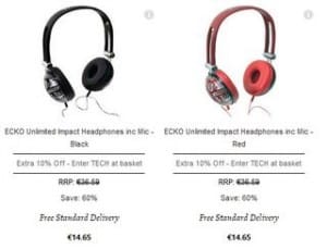 Casque audio ECKO avec micro à seulement 13,19 euros (port inclus)