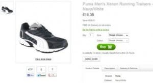 chaussures sport PUMA 18 euros
