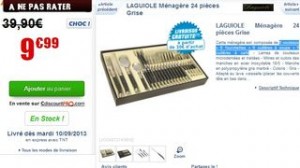 Moins de 10 euros la ménagère Laguioles 24 pièces / vente flash jusqu’à 9h