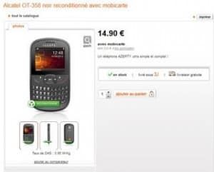 mobile Alcatel OT-358 reconditionne Orange pas cheres