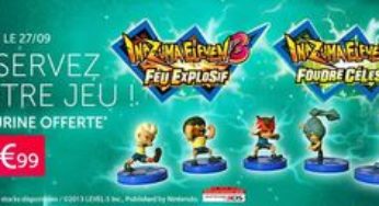 1 figurine offerte avec le jeu Inazuma Eleven 3 (sortie le 27/9) : Jeu 3DS + figurine = 34,99 euros port inclus
