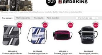 50 sacs Redskins à moitiés prix / Aujourd‘hui seulement !