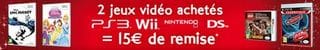 15 euros offerts pour 2 jeux video DS achetes