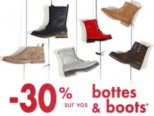 Moins 30% sur les bottes et boots chez Gémo jusqu’à ce soir