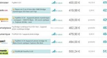 Moins de 350 euros l’appareil photo bridge Fujifilm X-S1 / Zoom optique 26x (410-500 euros ailleurs)
