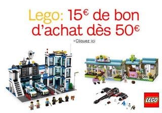 LEGO 15 euros offerts pour 50 euros 