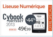 Liseuse Cybook Odyssey 2013 à moins de 50 euros