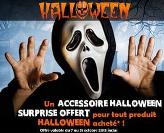 Halloween : 1 cadeau pour tout achat + livraison gratuite chez Rue de la Fête