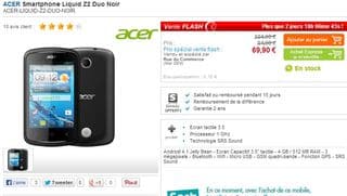 Smartphone Acer Liquid Z2 Duo au plus bas prix