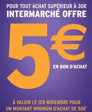 Bon d’achat 5 euros Intermarché 