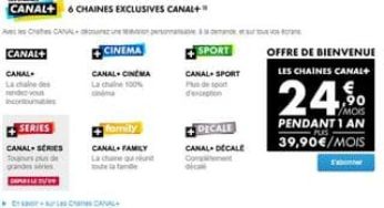 Code promo 50 euros sur votre abonnement Canal Plus les chaines ou Canal Sat