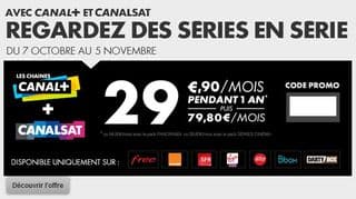 Canal les chaines + Canal SAT Panorama et Série Cinéma » à seulement 29,90 euros 