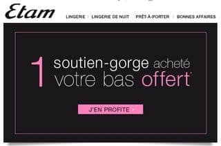 etam 1 bas offert pour 1 soutien-gorge achete