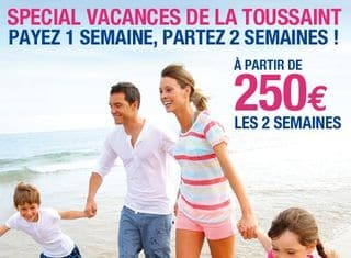 250 euros le séjour 2 semaines Carrefour Voyages 