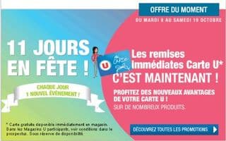 Magasin U : offre 50% remboursée sur la carte pendant 11 jours (Skip, Pampers, Le chat… )