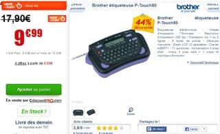 vente flash etiqueteuse Brother P-Touch 80