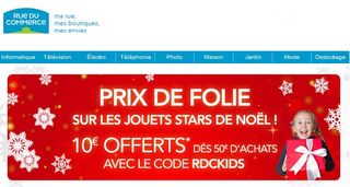 Rue Du Commerce : 10 euros offerts pour 50 euros achats Jouets