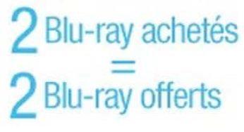 2 Blu-ray offerts pour 2 Achetés / AMAZON