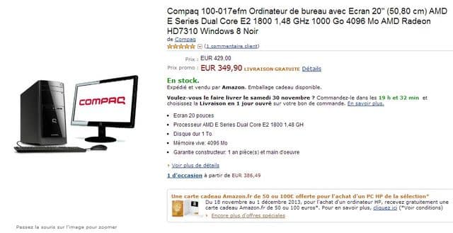 COMPAQ - Ordinateur de bureau 100-017EFM